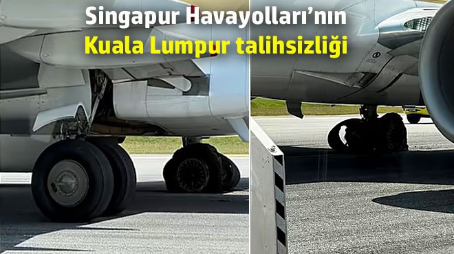 İKİ İNİŞTE 'ÇİFT LASTİK' PATLADI