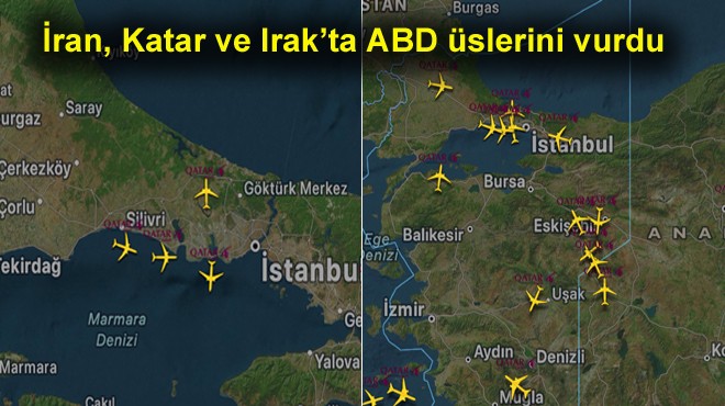 KATAR UÇAKLARI İSTANBUL'A İNDİ
